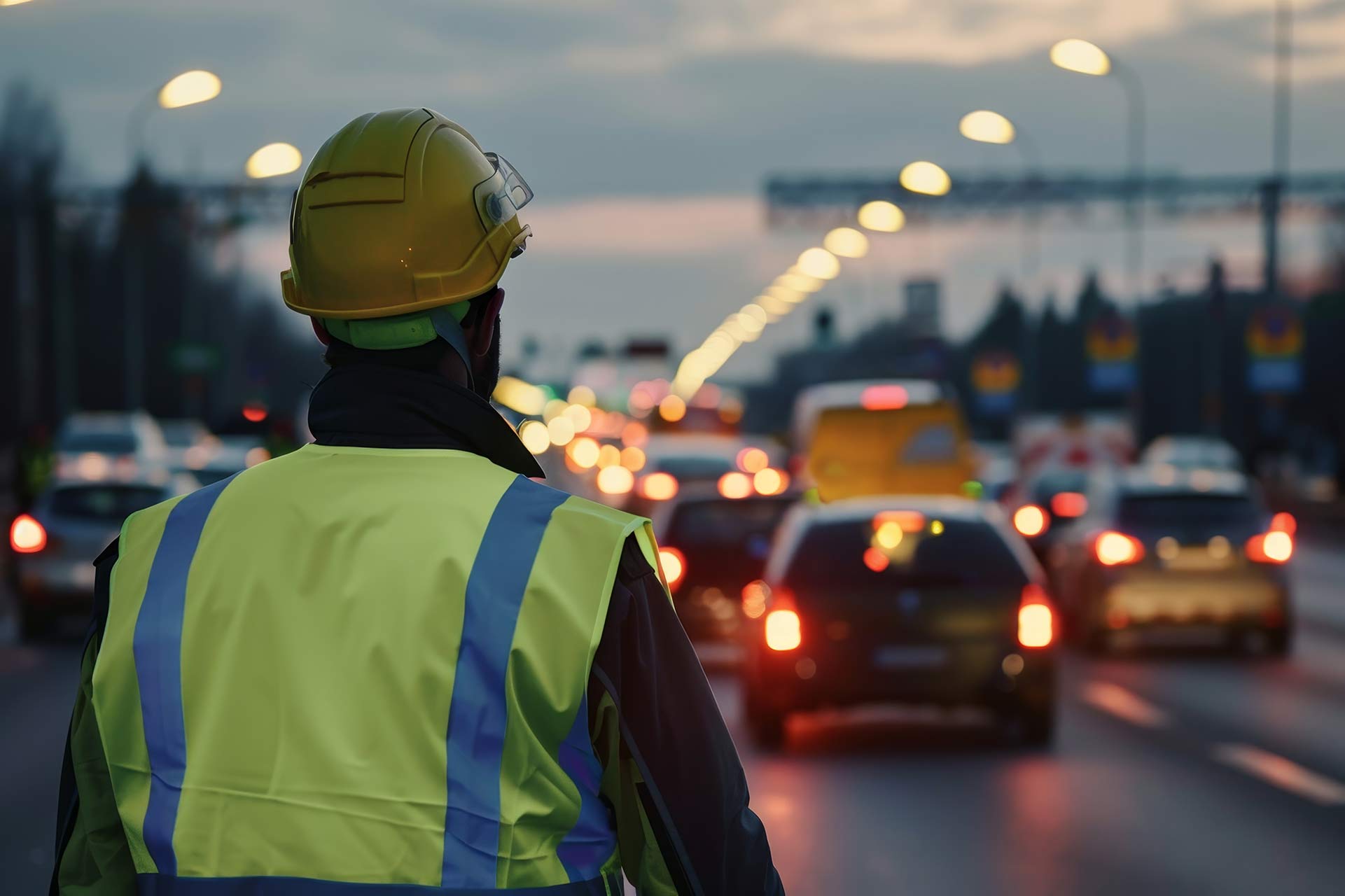 Traffic management on a busy street